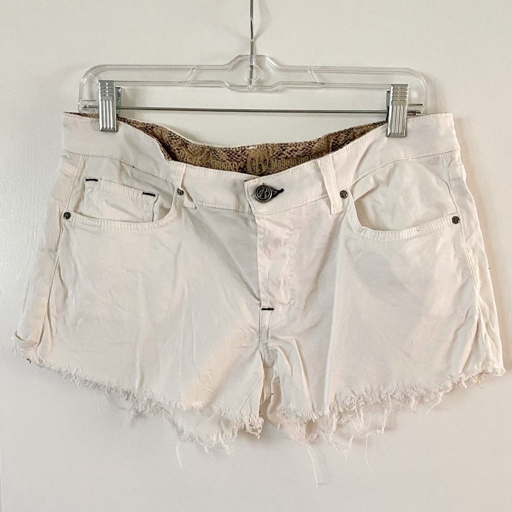 Rich & Skinny White Denim Shorts
